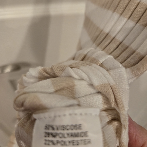 Striped Beige Maxi Dress - Picture 4 of 6